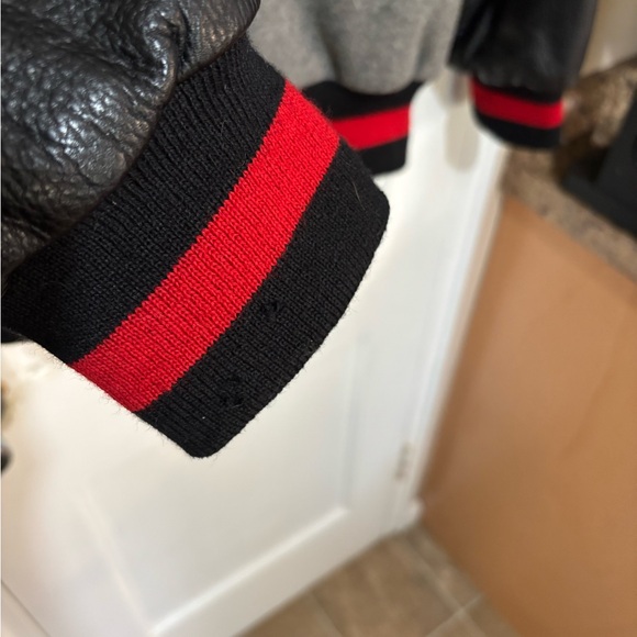 Mitchell & Ness FLIGHT CLUB WOOL AND LEATHER BOMBER JACKET. - Picture 15 of 16